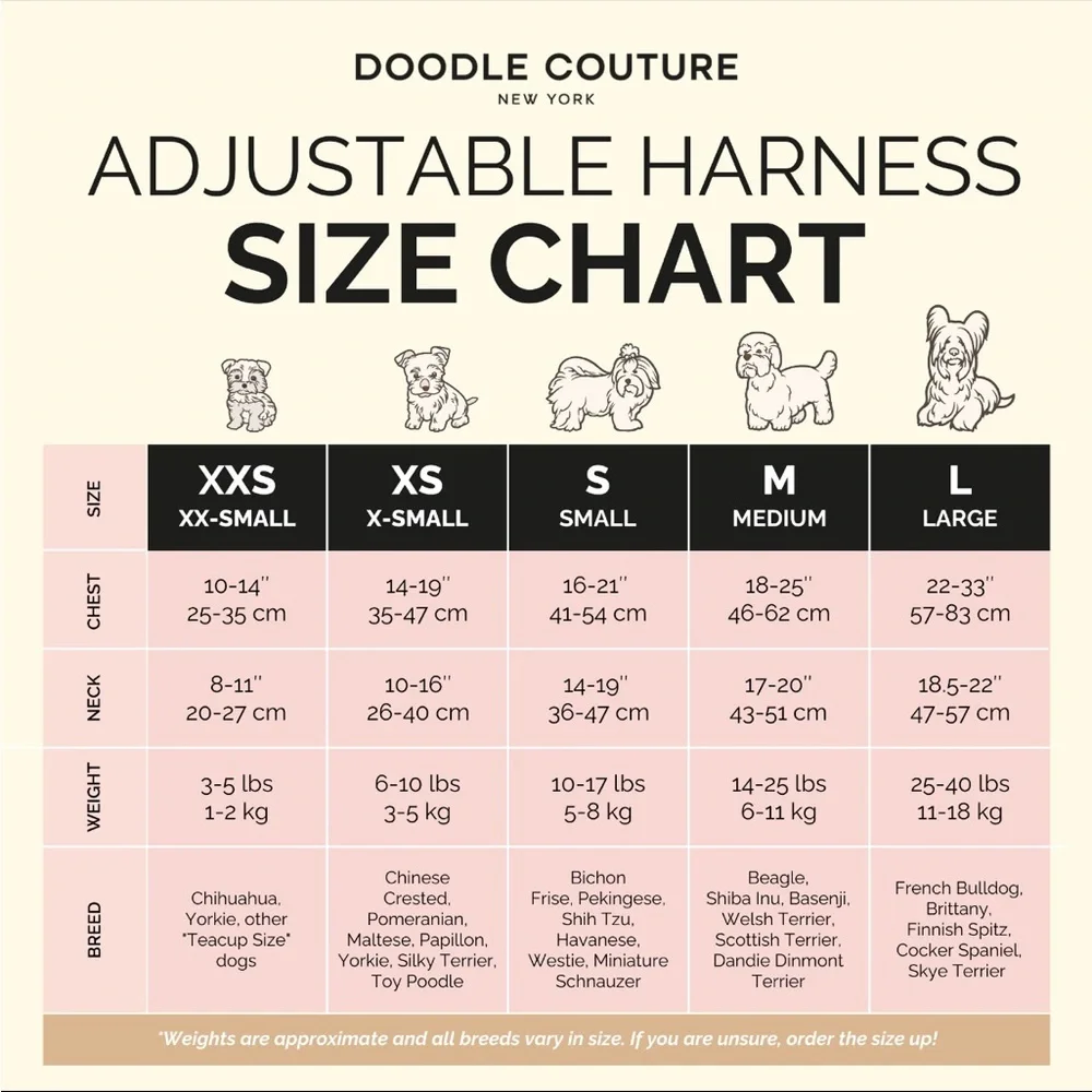 Doodle Couture Large Dog Harness Tie Dye
